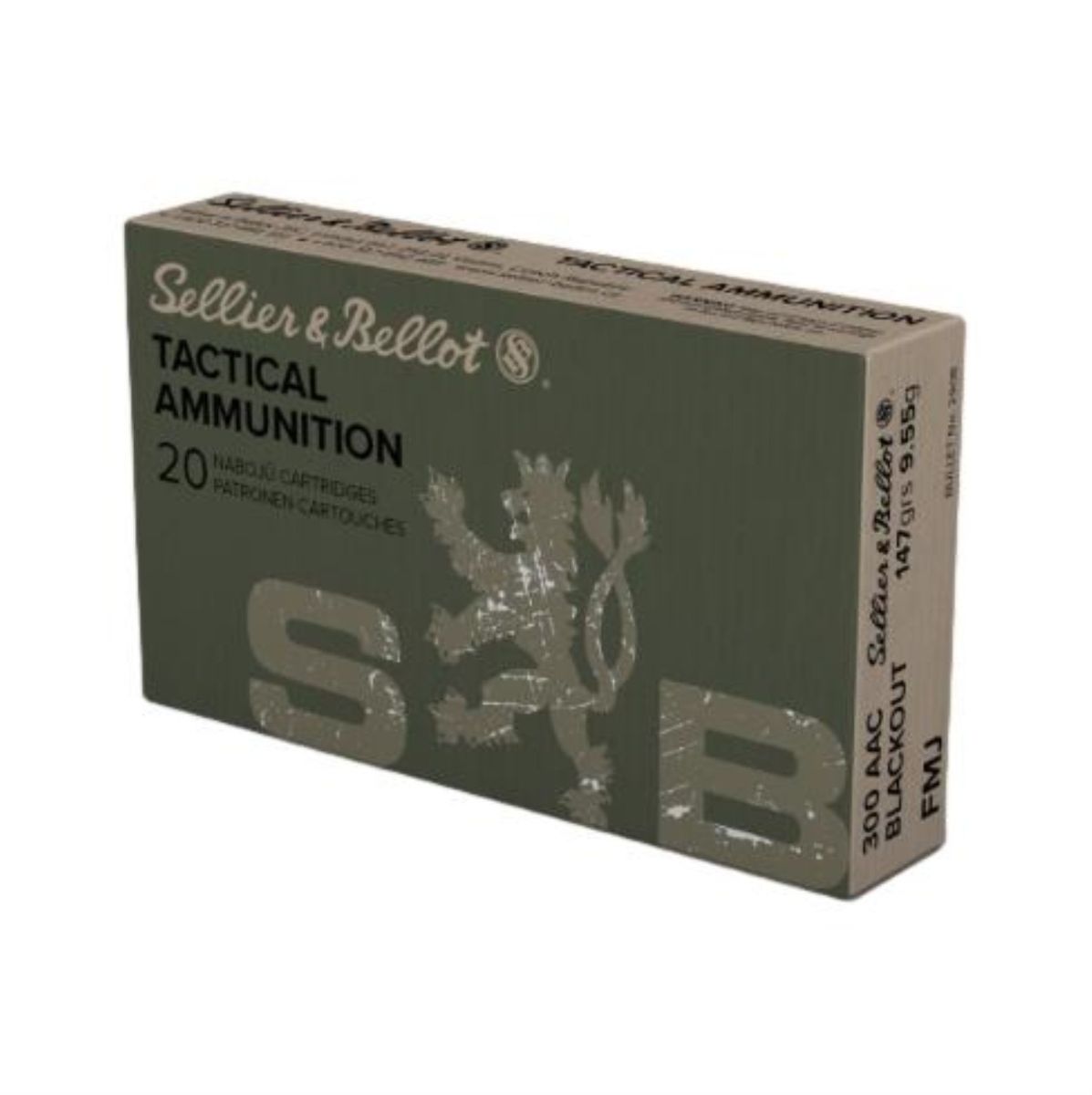 Tactical FMJ | 9.55g | 147grs | .300AAC Blackout | 20 Patronen