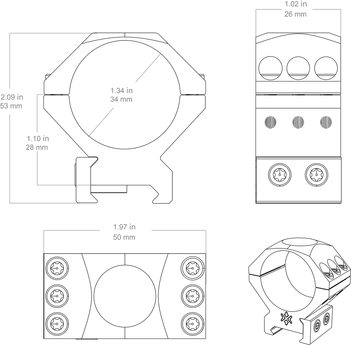 Alu-Ringe X-Accu | Diverse Grössen (SCTM-52 / SCTM-53 / SCTM-54)