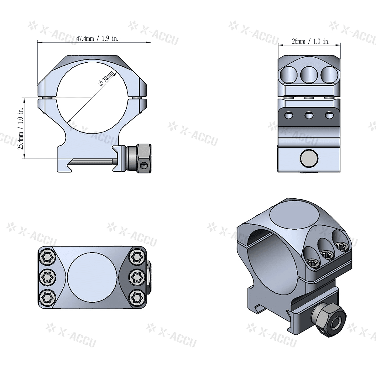 Alu-Ringe X-Accu | Diverse Grössen (XASR-3001 / XASR-3002 / XASR-3003)