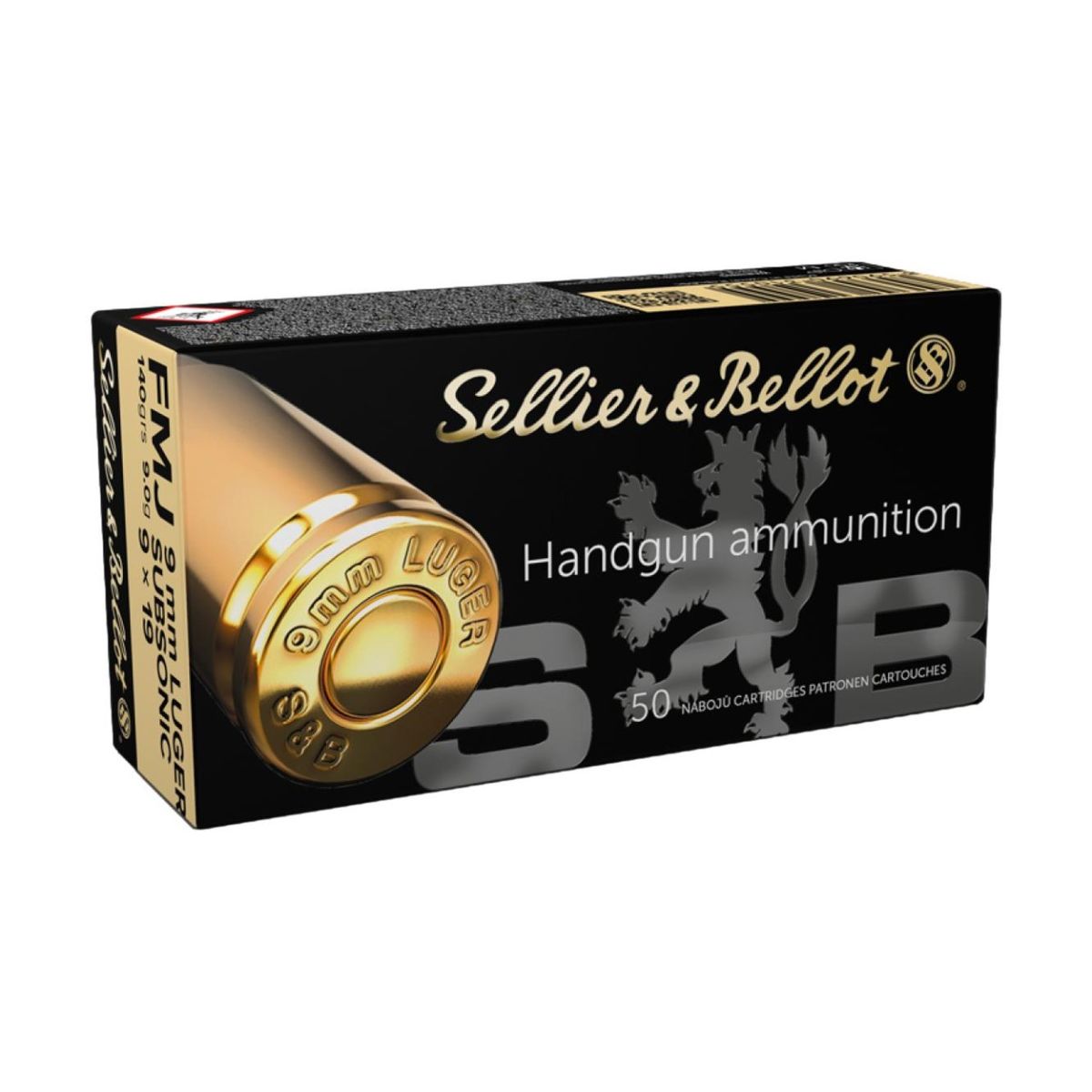 Subsonic FMJ | 140grs | 9.1g | 9mm Para | 1000 Patronen