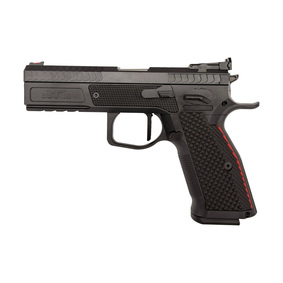Redback Gen 2 | Schwarz | 9mm Para | Rechtshand | SA | Fiberkorn rot