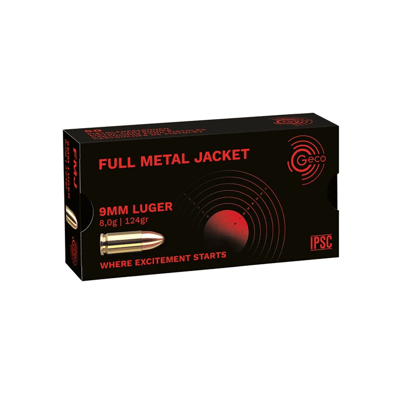 GECO Ammo 9 mm Luger FMJ 8 g / 124 gr