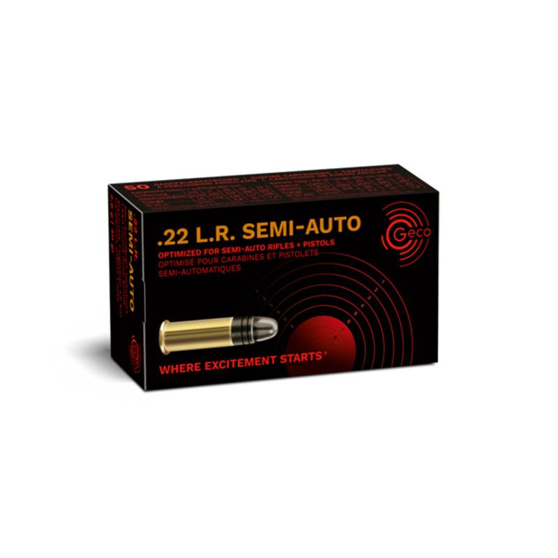 Geco Ammo .22LR LRN Semi Auto 40gr, 50 Schuss