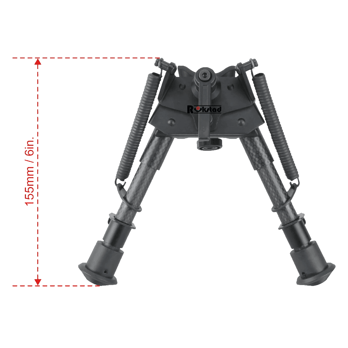 Zweibein Swivel Carbon verschiedene Längen (RSCFS-06 / RSCFS-09)