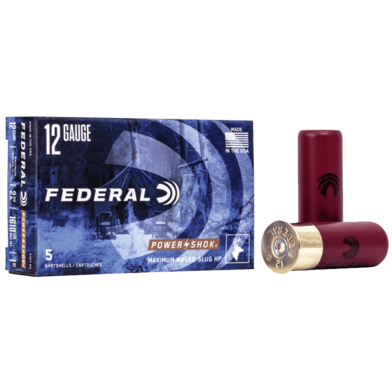 Federal FLG-Patrone 12/70, "Power-Shok" Rifled Slug Hollow Point, 5 Schuss